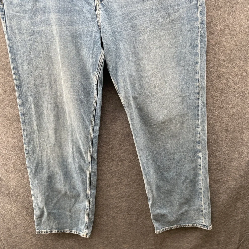 Gap 90s Loose Mid Rise Jeans Womens 18 / 34 Blue Light Wash Stretch - Picture 4 of 10